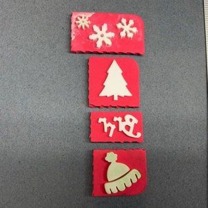 Foam Craft Stamp Snowflakes Tree Hat Brr